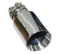 FZCSIMR Silenziatori Universali per Tubi di Scarico A Doppio Strato in Acciaio Inox per Auto Colore Argento Gola della Coda Posteriore(73mm-101mm)