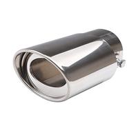 FZCSIMR Terminale di Scarico Universale Regolabile in Acciaio Inox per Auto Gola della Coda Posteriore(Argento Dritto)