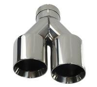 FZCSIMR Terminali di Scarico A Doppia Uscita per Auto Decorazione in Acciaio Inox Marmitta Gola della Coda Posteriore(Left In63-Out 101mm)