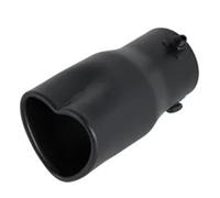 FZCSIMR Terminali di Scarico A Forma di Cuore da 2.5 Pollici in Acciaio Inox per Auto Gola della Coda Posteriore(Matte Black Straight)