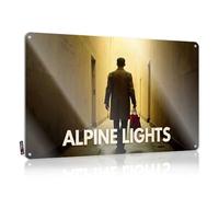 FZFN Bar Rules - Targa in metallo con scritta "Alpine Lights: A Journey Through Shadows And Illumination", in latta, decorazione per adulti, per uomo (30 x 40 cm)