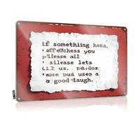 FZFN Bar Rules - Targa in metallo con scritta "Enjoy The Journey: A Lighthearted Reminder To Laugh!", in latta, decorazione per adulti, per uomo (20 x 30 cm)