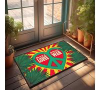 FZFN Decorazione da bar per la casa con amore pacifico: un messaggio sincero contro la guerra, zerbino decorativo per esterni, grande tappetino di benvenuto per esterni (65 x 90 cm)