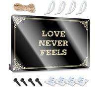 FZFN Decorazioni invecchiate, decorazioni per la camera da letto dei ragazzi, riutilizzabili, l'amore non si sente mai | Decorazione per cortile della fattoria (20 x 30 cm)