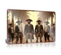 FZFN Decorazioni per porte per camera da letto, sei gentiluomini eleganti in abbigliamento storico in piedi tra le palme, targa in latta per esterni, bar, sport, bar (20 x 30 cm)