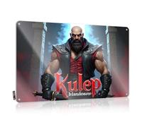 FZFN Funny Man Cave Signs Kulep: The Legendary Warrior Of Bladocuns Targa in latta per uomo Cave Bar segni per la decorazione della casa (30 x 40 cm)