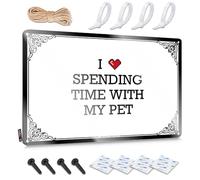 FZFN I Love Spending Time With My Pet decorazione per la stanza della casa da appendere | Bella decorazione da parete impermeabile vintage in metallo (20 x 30 cm)