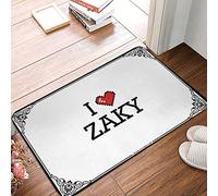 FZFN I Love Zaky - Grande passatoia per porta esterna e corridoio, accessori per la camera dei ragazzi, durevoli, lavabili, antiscivolo, 65 x 90 cm