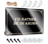 FZFN Placca Cottage Soft Area | I'd Rather Be In Aruba Country Trailer Decor (30 x 40 cm)