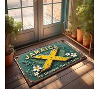 FZFN Retro Area Rug Jamaica: The Greatest Place On Earth Zerbino Home Sweet Home Zerbino per ingresso di casa (65 x 90 cm)