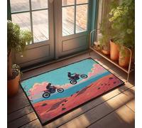 FZFN Runner da pavimento, idea regalo per la decorazione della casa, antiscivolo, per cavalieri che volano sopra il deserto al tramonto, ingresso all'aperto, divertente per interni (40 x 60 cm)