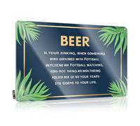 FZFN Segnali per piscina e decorazione all'aperto con birra: il compagno perfetto per partite di calcio guidate dal vento, targa in metallo vintage decorativa per bar (30 x 40 cm)
