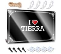 FZFN Stuff For Bedroom Beautiful Farmhouse Signs - I Love Tierra idee artistiche da parete rustiche facili da appendere per la casa (30 x 40 cm)