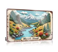 FZFN Stuff For Boys Room Mount Hood: Nature'S Majesty In New Zealand Targa in metallo per esterni divertente targa decorativa (30 x 40 cm)