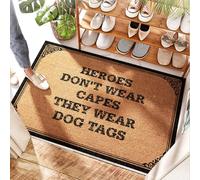 FZFN Tappetino anteriore in cocco per esterni, motivo: eroi non indossano mantelli e targhette per cani, ottagonale, anguria e porta interna/autunno, per ingresso esterno, scarpe (40 x 60 cm)