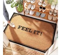 FZFN Tappetino da esterno spesso per pavimento della cucina, Feel It! - Mezzo cerchio/piccolo patio - Zerbino a mezza luna per esterni, oceano e quadri, 50 x 80 cm