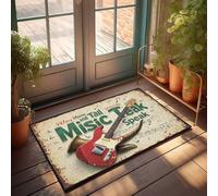 FZFN Tappeto di benvenuto in fattoria dove parole e coda parlano musica: una chitarra melodico racconto zerbino roba piscina accessori bar casa (50 x 80 cm)