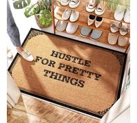FZFN Tappeto in cocco per esterni davanti | Coquette, Hustle For Pretty Things - Cgear Sand Free/Wildflower Roll Seed - Home Sweet Home, cuscino pavimento cucina e ingresso interno (50 x 80 cm)