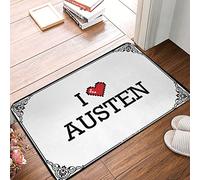 FZFN Tappeto lavabile Boho Area I Love Austen | Tappeto da bar antiscivolo impermeabile, ideale per bere la stanza dei bambini (40 x 60 cm)