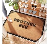 FZFN Tappeto per esterni con scritta "Brother Bee", per garage, antiscivolo, per bagno, a mezza luna, per esterni, garage e grande tavolo (40 x 60 cm)