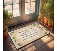 FZFN Tappeto retrò con scritta "Thankful for Modern Convenience: A Humorous Take On Survival Skil", zerbino Home Sweet Home, zerbino per ingresso in casa (65 x 90 cm)