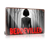 FZFN Targa in latta retrò Bedevilled: A Haunting Journey Through The Dark Woods Targa in metallo vintage divertente per la casa da uomo (20 x 30 cm)