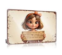 FZFN Targa in latta retrò con scritta "Smiling: The Best Way To Face Life's Challenges", divertente cartello in metallo sarcastico per garage e bar (20 x 30 cm)