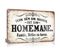 FZFN Targa in latta vintage con scritta divertente "Home Away From Home: A Cozy Haven for Family and Comfort" (lingua italiana non garantita)