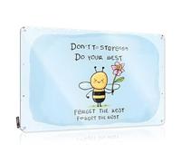 FZFN Targhe in metallo per garage Man Cave Relax, Bee Happy: A Cute Reminder To Stress Less And Do Your Best, targa in latta divertente per camera da letto (20 x 30 cm)