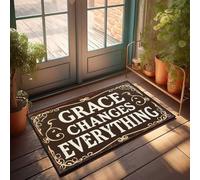 FZFN Zerbini Outdoor Grace Changes Everything: A Inspirational Citazione Cartello Zerbino Uomo Stuff Man Cave Furniture (40 x 60 cm)