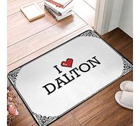 FZFN Zerbini per esterni I Love Dalton, tessuto a mano, decorazione per sala giochi, lavabile, perfetto per stare in piedi per uso interno (65 x 90 cm)