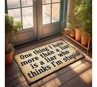 FZFN Zerbino con citazione "One Thing I Hate More Than A Liar Is A Liar Who Thinks I" - Zerbino per piscina e bar, 50 x 80 cm