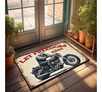 FZFN Zerbino con scritta in inglese "Ride To Freedom: The Bold Biker'S Call", accessorio per piscina e bar (50 x 80 cm)