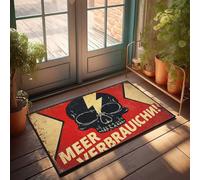 FZFN Zerbino con scritta in inglese "Welcome Mat Classroom" e scritta in inglese "Danger Ahead!" (50 x 80 cm)