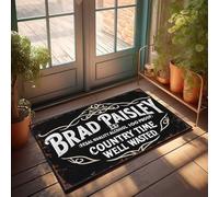 FZFN Zerbino con scritta "Men Cave Decor, Brad Paisley's Country Time: A Celebration of Wasted Moments, tappetino primaverile di benvenuto per esterni, decorazione per grotte dell'uomo (40 x 60 cm)