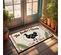 FZFN Zerbino di benvenuto per ingresso esterno, la guida del maggiordomo ai tagli degli uccelli, zerbino per casa colonica, tappeto da cucina, decorazione unica per la casa (50 x 80 cm)