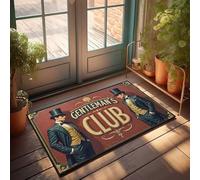 FZFN Zerbino estivo per esterni vintage con cartello per gentlemen's Club con Duos Dapper Duos zerbino decorazione per cortile decorazione musicale (65 x 90 cm)