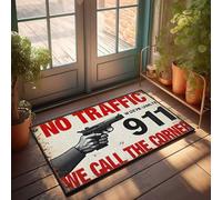 FZFN Zerbino in tinta unita per artigianato 911: When Traffic Laws Don'T Apply, We Call The Shots, zerbino vintage decorativo per bar, grande tappetino da bagno (40 x 60 cm)