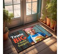 FZFN Zerbino interno per ingresso di casa, Little Chef Tinate prepara 5 deliziosi hamburger per il corpo! Zerbino per ingresso di casa, decorazione portico primaverile (50 x 80 cm)