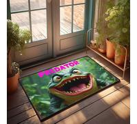 FZFN Zerbino invernale per esterni, motivo: la lucertola che ride della giungla, zerbino decorativo per casa, bar, cucina (40 x 60 cm)