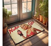 FZFN Zerbino invernale per esterni vintage nuka cola pin-up ragazza pubblicità zerbino casa bar decorazione tappeto per cucina (65 x 90 cm)