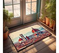 FZFN Zerbino per dormitorio dolce con monumenti storici di Firenze: un paesaggio urbano senza tempo, zerbino decorativo per camera degli adolescenti, tappetino di benvenuto per aula (50 x 80 cm)
