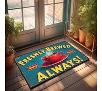 FZFN Zerbino per esterni per ingresso esterno appena preparato sempre: un vivace segno di caffè zerbino primaverile decorazione portico decorazione casa lago (50 x 80 cm)