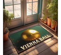 FZFN Zerbino per ingresso di casa Golden Vienna Ball: un lussuoso zerbino per invito a eventi, per ingresso di casa, decorazione portico primaverile (40 x 60 cm)