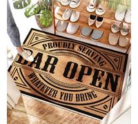 FZFN Zerbino per ingresso interno | Spesso/bar aperto con orgoglio per servire qualsiasi cosa tu porti - Monogramma porta e ingresso anteriore - Zerbino a strati per esterni ingresso anteriore, porta