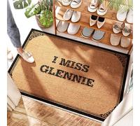 FZFN Zerbino rotondo | I Miss Glennie - Porta interna e polipropilene/floreale - Zerbino extra large per ingresso esterno, ingresso (40 x 60 cm)