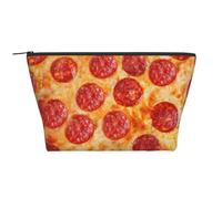 FZGGWYHL Beauty case da viaggio con stampa 3D con pizza e peperoni, Nero , Taglia unica, Organizer per borse