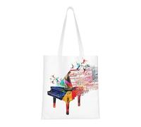 FZGGWYHL Borsa per la spesa a tracolla stampata con tastiera di pianoforte colorata