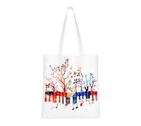 FZGGWYHL Borsa per la spesa con stampa colorata con tastiera di pianoforte e note musicali