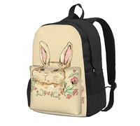 FZGGWYHL Cute Easter Bunny Rabbit stampato zaino adulto borsa da viaggio Casual daypack